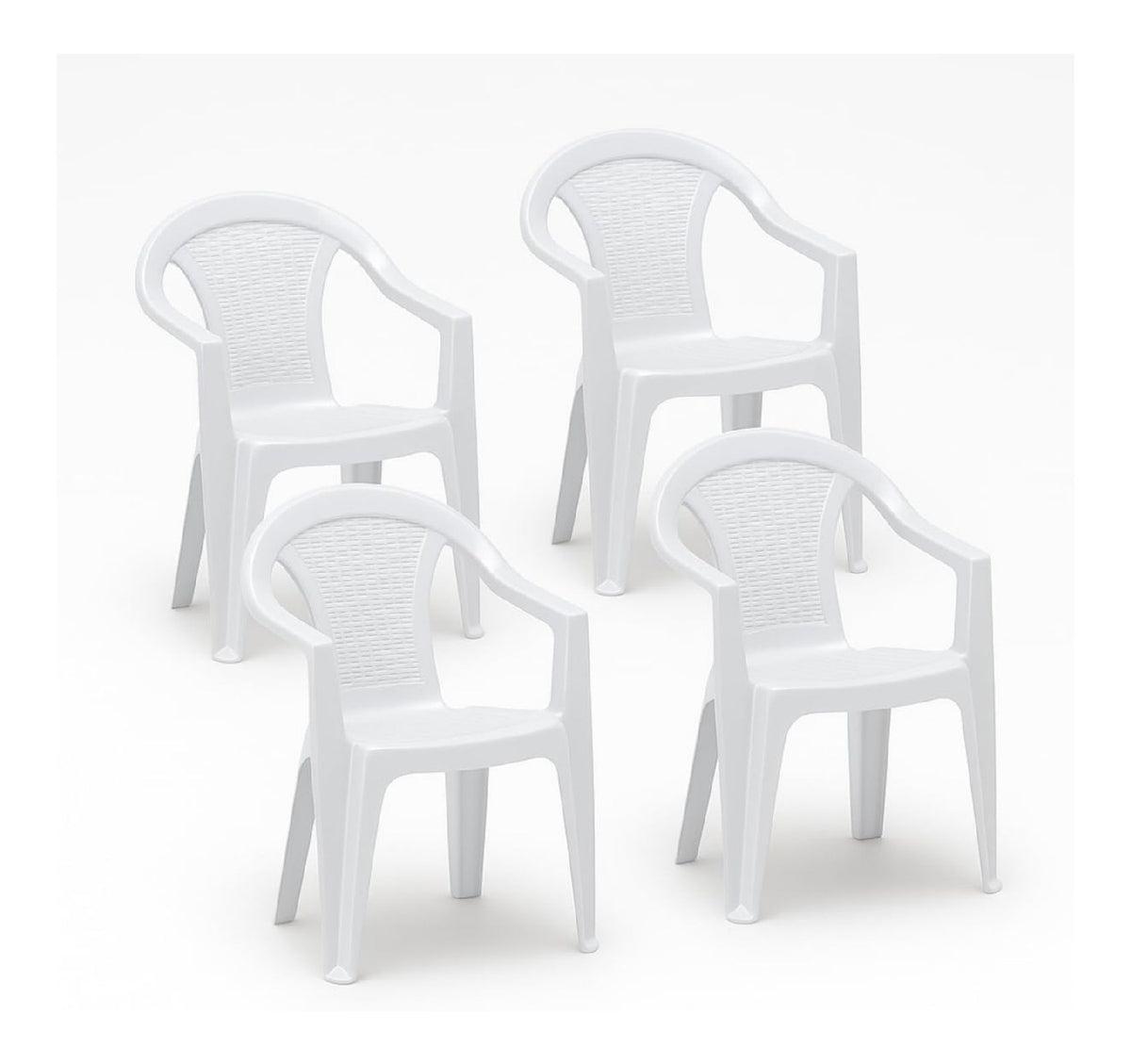 Sedie per tavolo da giardino per uso esterno ROBUSTE plastica sono resistenti 100 kg 3,73kg