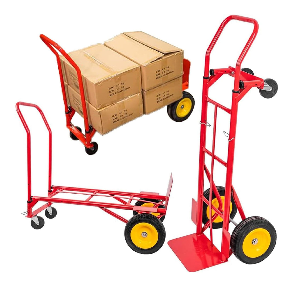 Carrelli a mano 350 kg con carrello pieghevole ruote puo