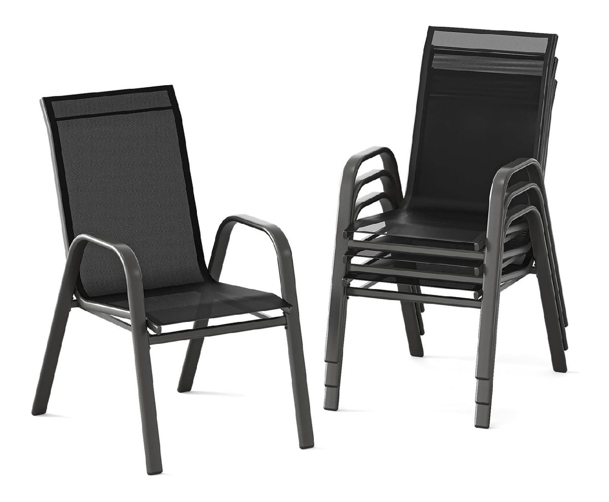 Seduta textilene traspirante comfort per giardino, Sedie per tavolo da giardino