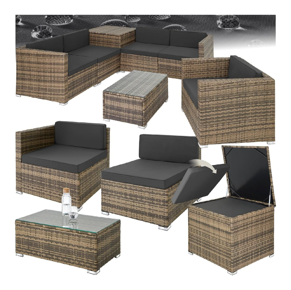Set da conversazioni 8 cm 120 Kg con DESIGN nostro salottino rattan
