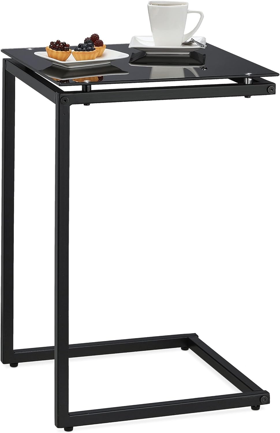 Shally Dogan Tavolino da Caff¨¨ con 2 Ripiani Design Luxury Effetto Marmo, Tavolo Basso Elegante Premium Piano Tondo e Ovale 2 Livelli, Ideale per Salotto, Soggiorno, Ufficio (Bianco)