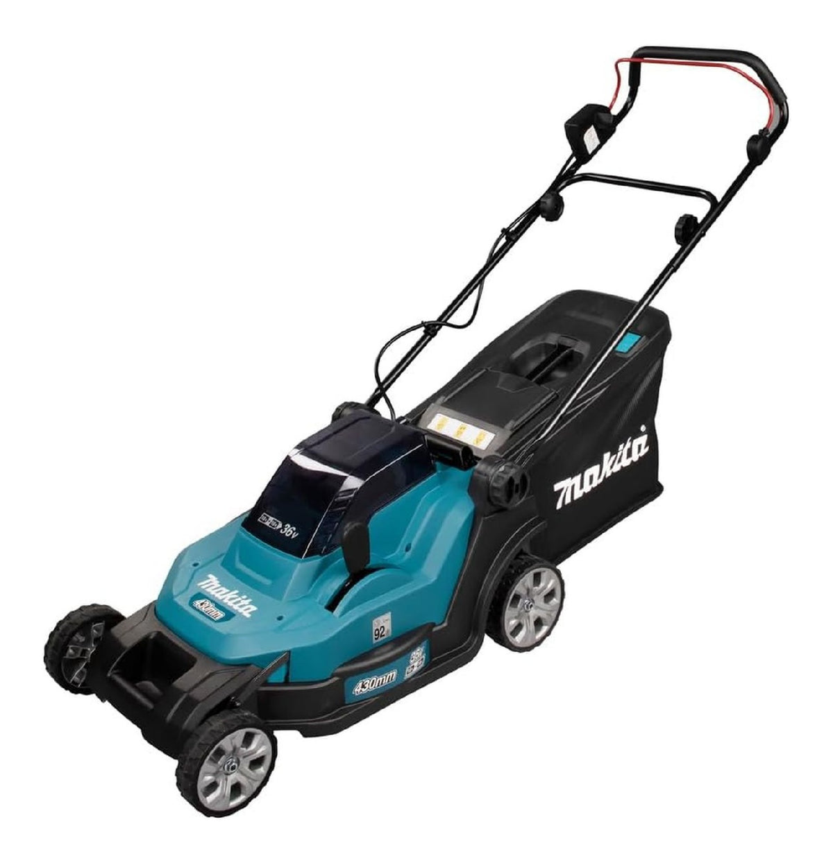 Tagliaerba con lama rotante per uso esterno Rasaerba alimentato due batterie 18V 36V