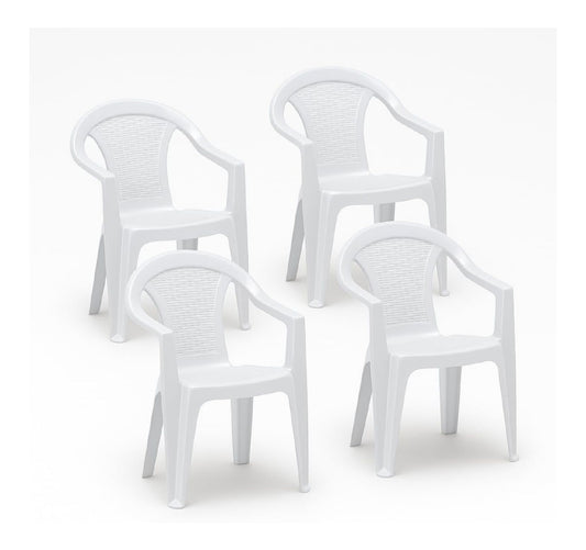 Sedie per tavolo da giardino per uso esterno ROBUSTE plastica sono resistenti 100 kg 3,73kg