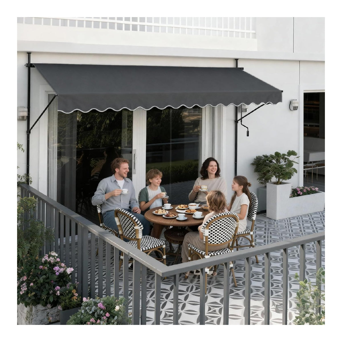 Tenda clip balcone Dimensioni per giardino, Tende da veranda 120 m 125 cm