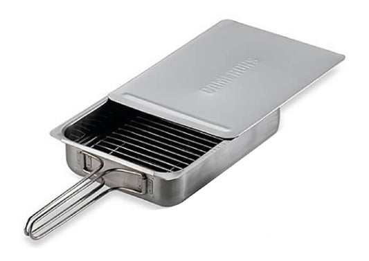 Struttura acciaio inox resistente per giardino, Affumicatori 9 cm 38 x 28 x 9 cm