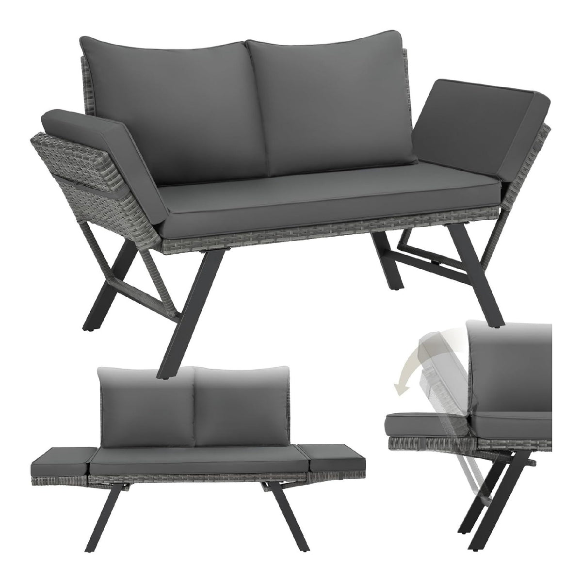 Divani RAGGI Realizzato polyrattan alta