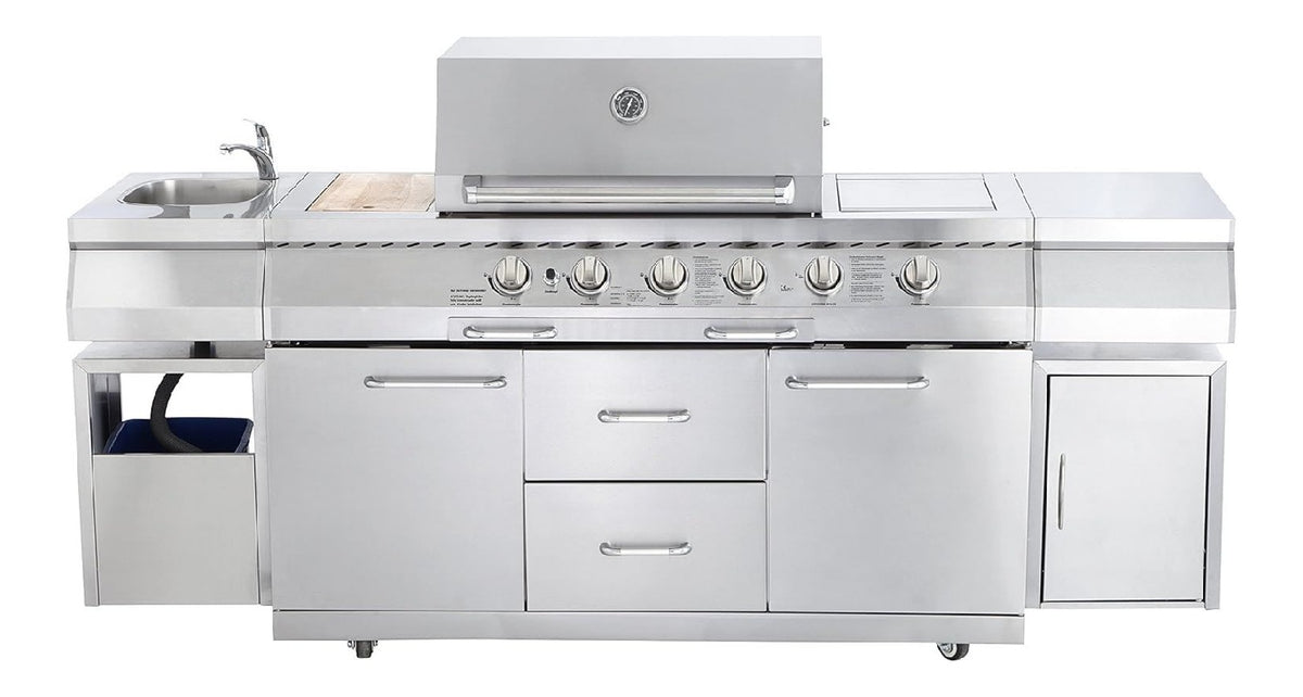 Barbecue a gas per uso esterno cucina fornello esterno potenza 44 cm 66 x 44 cm
