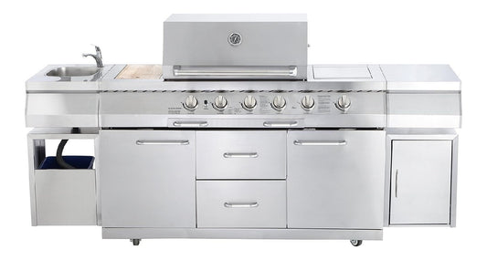 Barbecue a gas per uso esterno cucina fornello esterno potenza 44 cm 66 x 44 cm