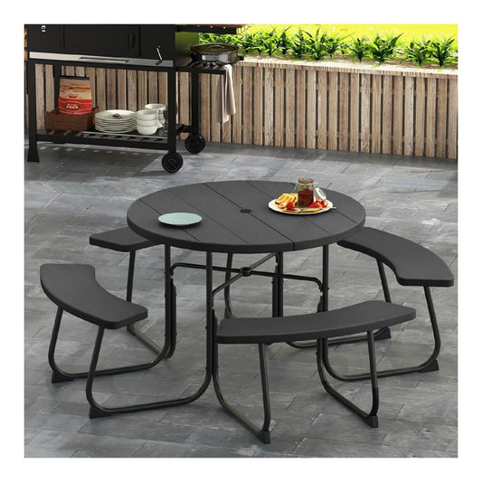 Tavoli da picnic 110 cm 96 cm con Set mobili giardino persone