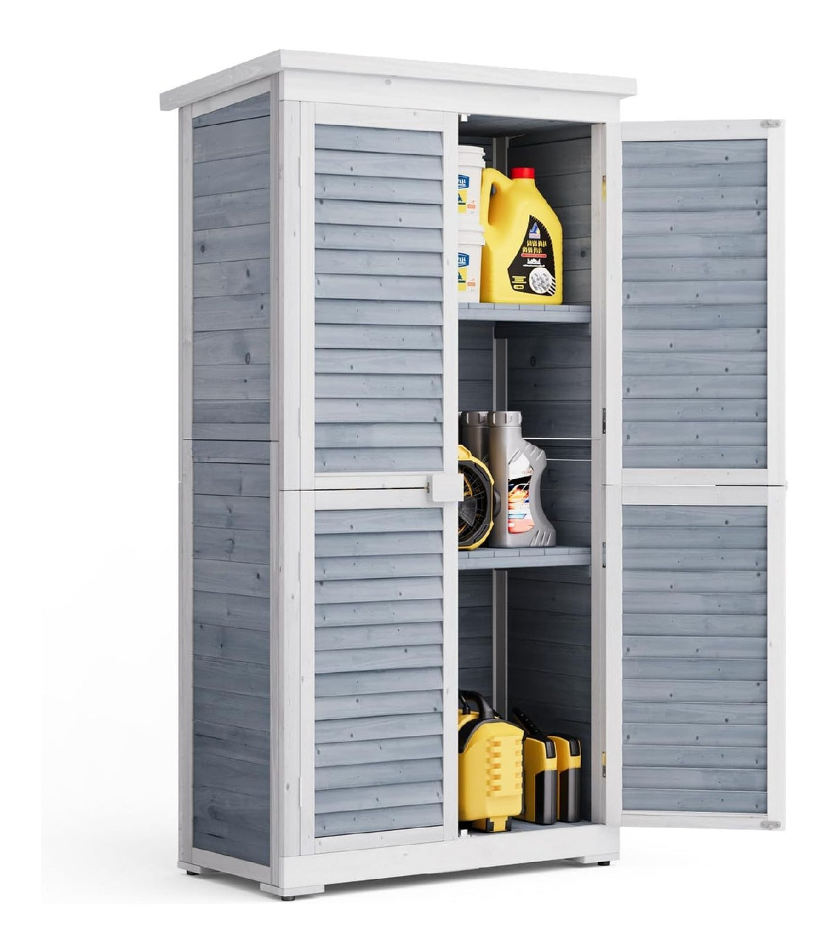Capanni per uso esterno Spazio Modulabile Mensole Regolabili 47x87x160 cm