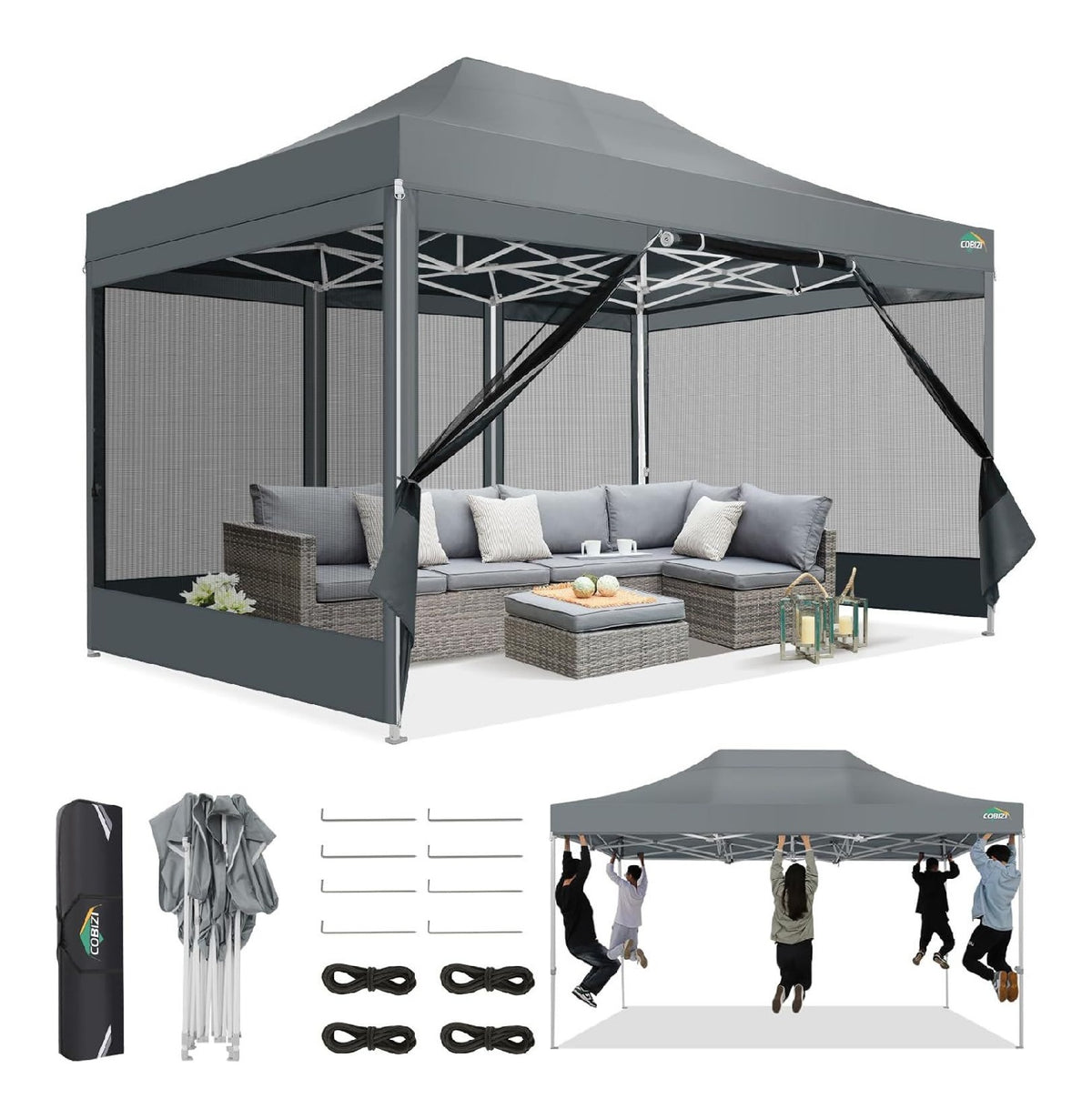 Gazebo con Resistente durevole esterno resistente