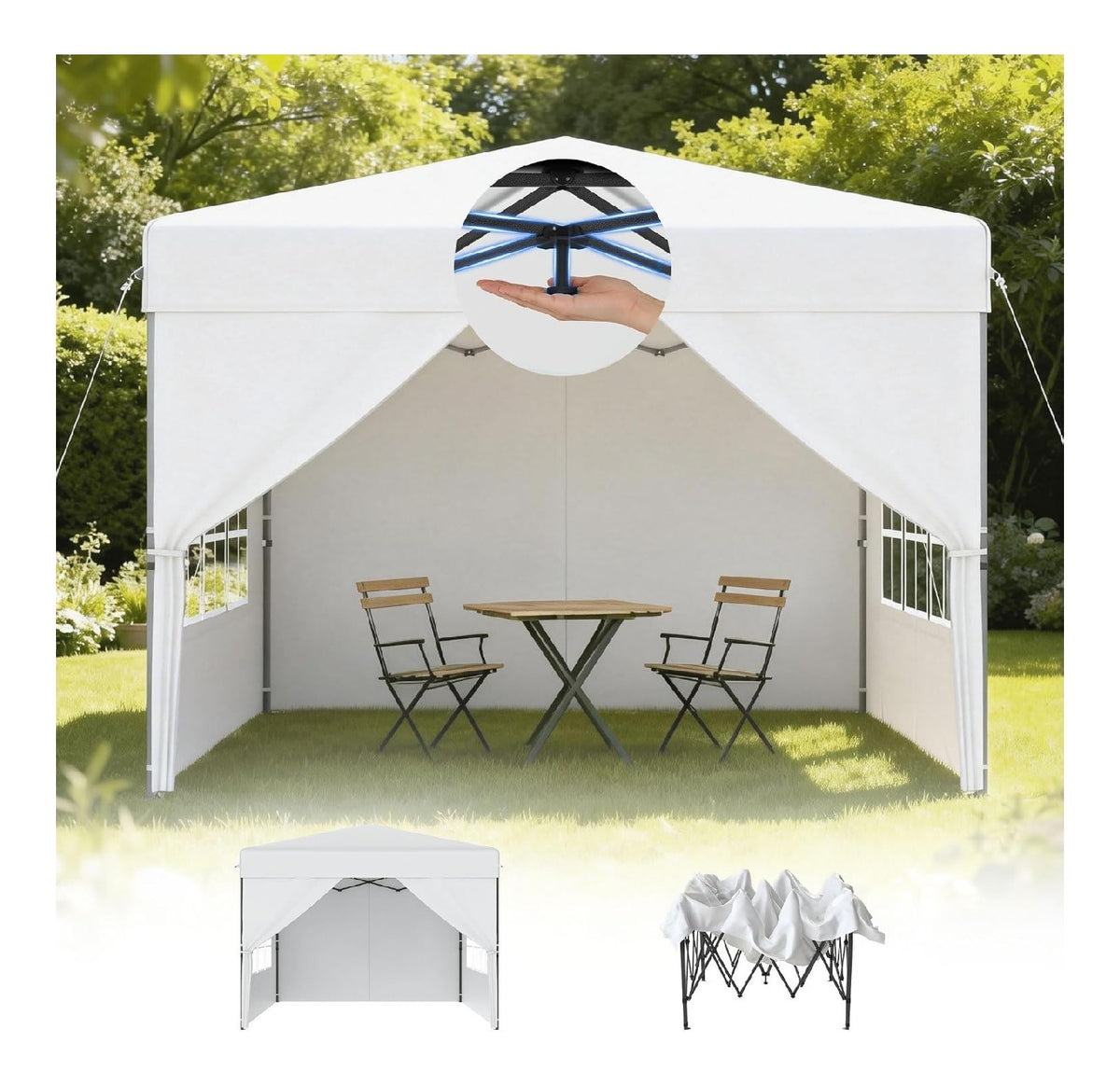 Tende per eventi e tendoni 260 cm 1000 mm con Rivoluzionario montaggio impugnatura mano