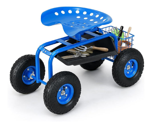 Sgabelli per uso esterno Seduta Girevole Regolabile Altezza 25,5 cm 150 kg