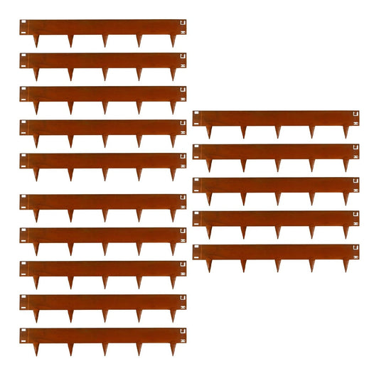 VERO CORTEN bordatura realizzata per giardino, Bordature da giardino 185 mm 1,6 mm
