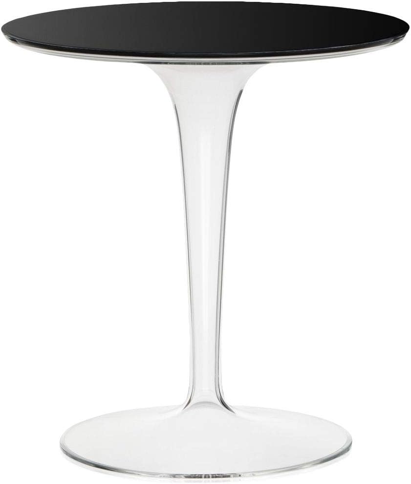 Kartell Tip Top Tavolino, PMMA, Nero (Nero/Trasparente), 48 x 50 x 48 cm