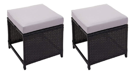 Ottomane con Materiale Polyrattan Cuscini sfoderabili