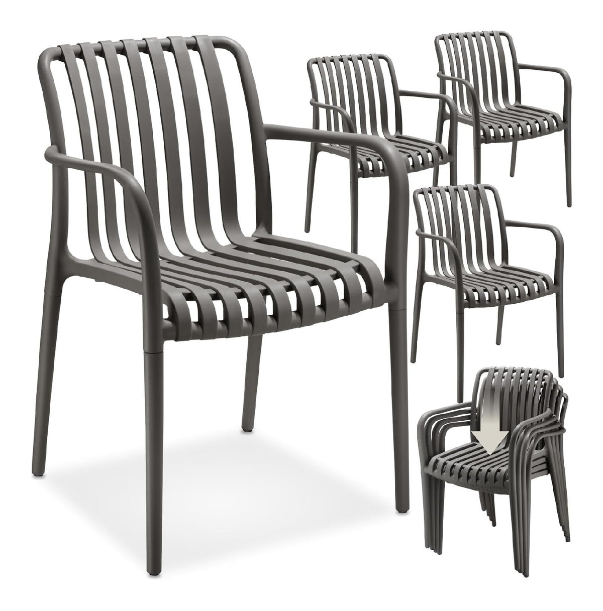 DESIGN MODERNO LEGGERO loro Sedie per tavolo da giardino