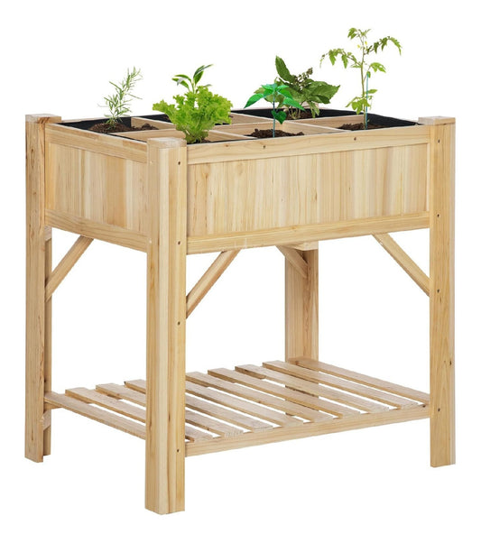 fioriera costruita scomparti separati Kit per giardini fuori terra 81cm 78.5L