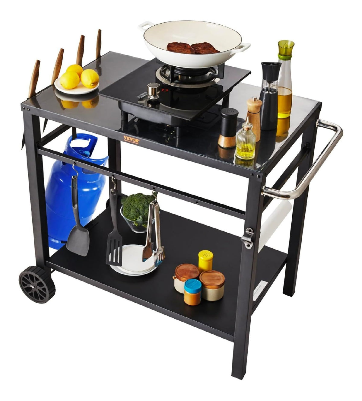 Stazione barbecue multifunzionale tavolo Carrelli