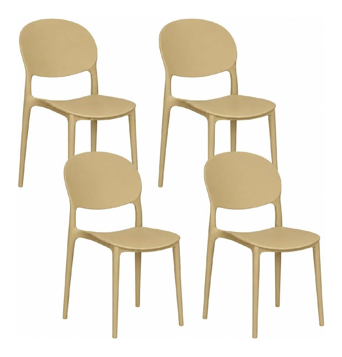 polipropilene colore Beige misura per giardino, Sedie per tavolo da giardino 5x55x80 cm