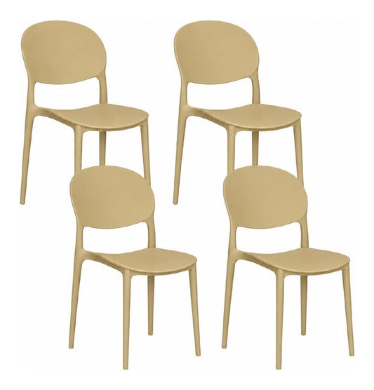 polipropilene colore Beige misura per giardino, Sedie per tavolo da giardino 5x55x80 cm
