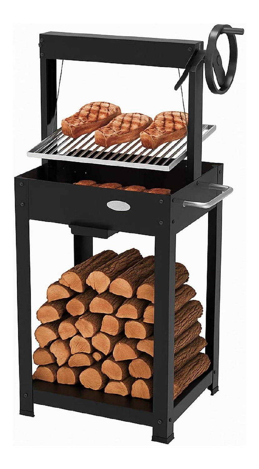 carbone DMX griglia regolabile per giardino, Barbecue a legna 40,5 cm 54,4 cm