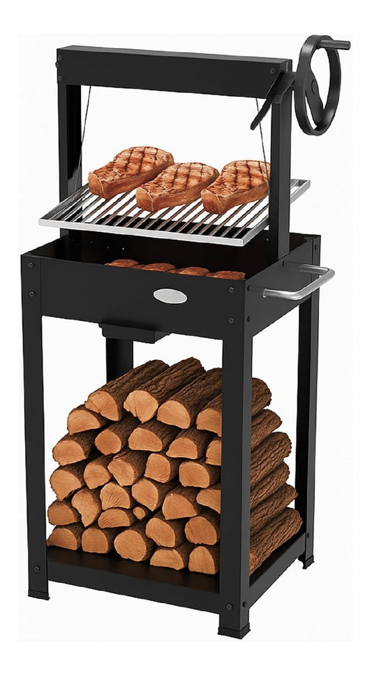 carbone DMX griglia regolabile per giardino, Barbecue a legna 40,5 cm 54,4 cm