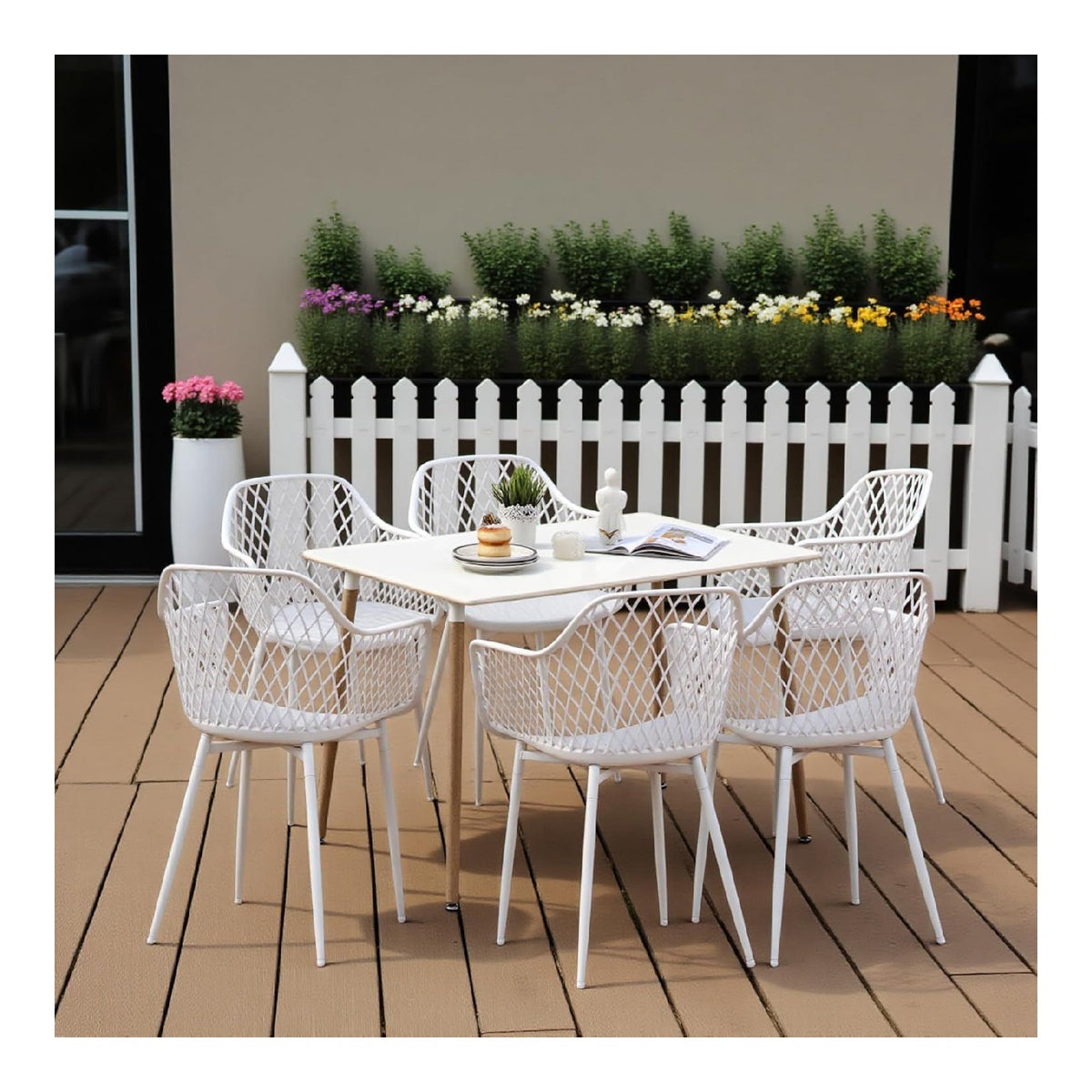 Design unico esterni presentano per giardino, Sedie per tavolo da giardino 4,3 kg